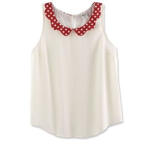 Disney Lauren Conrad Minnie Mouse Polka Dot Blouse Tank Top